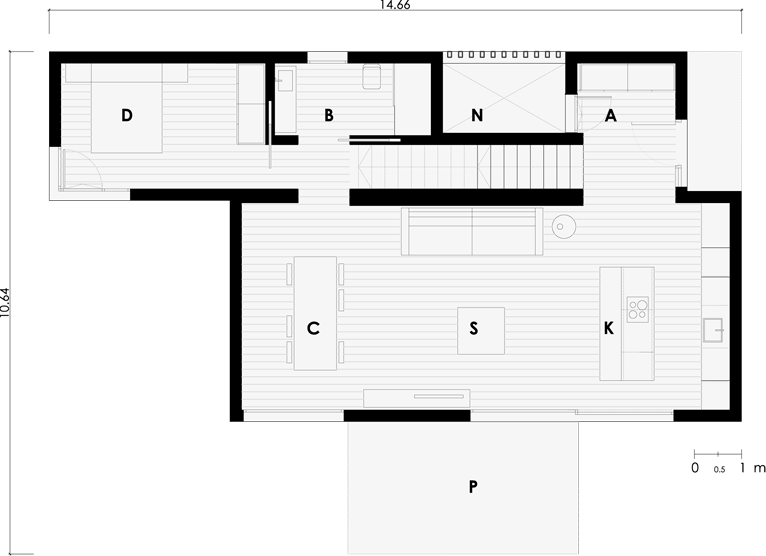 Awarded modular design house ground floor