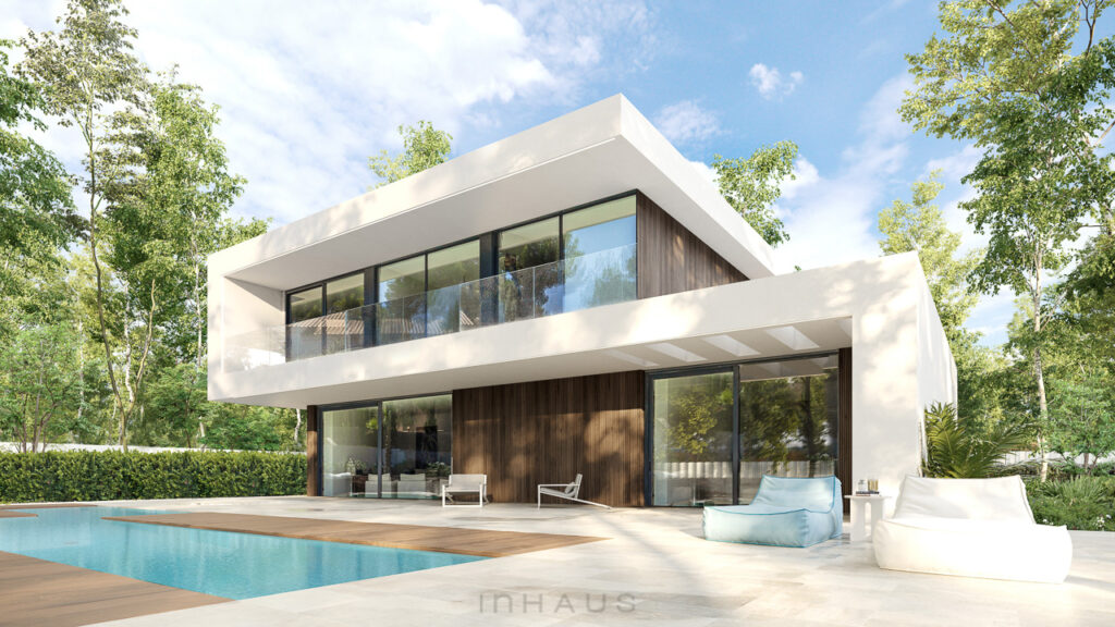 Prefab house Saint-Tropez model pool