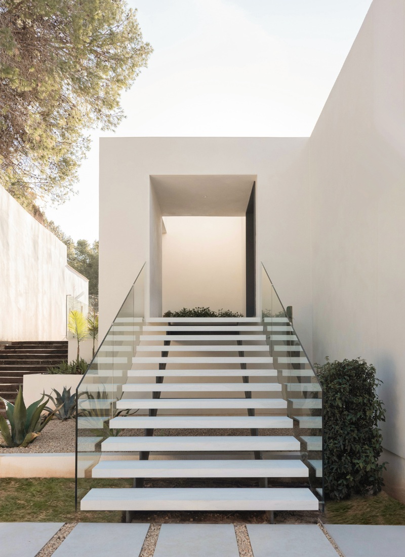Escalier accés maison modulaire un étage Porto-Vecchio