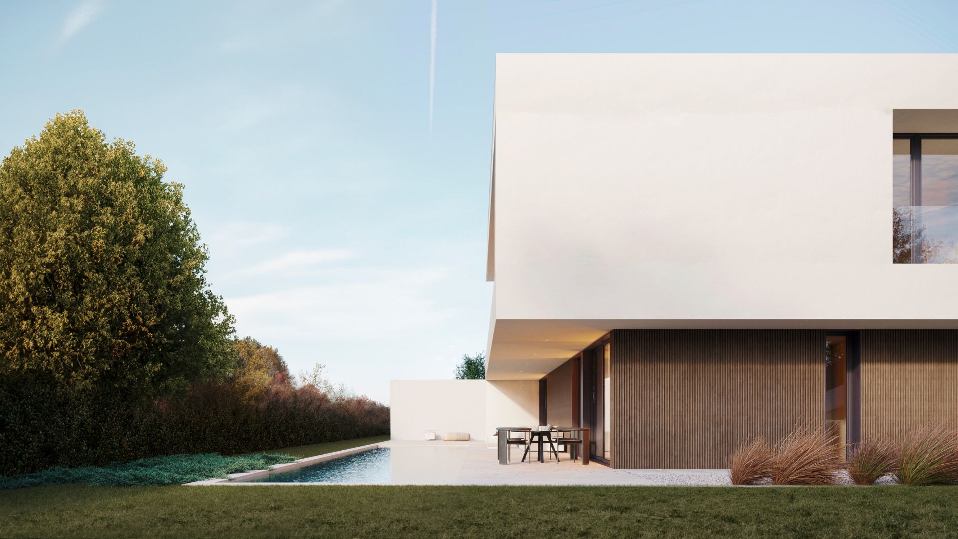 Façade en bois dans maison modulaire Saint - Tropez