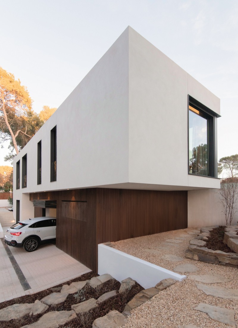 Maison de plain-pied avec garage modulaire