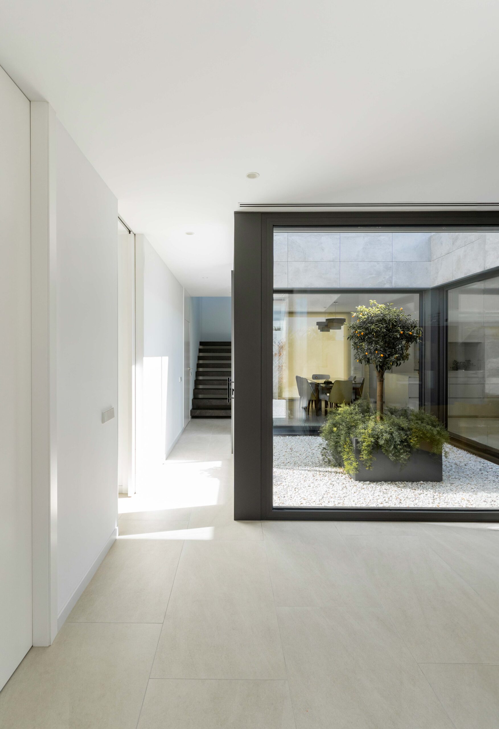 Patio intérieur dans une maison préfabriquée Chambéry