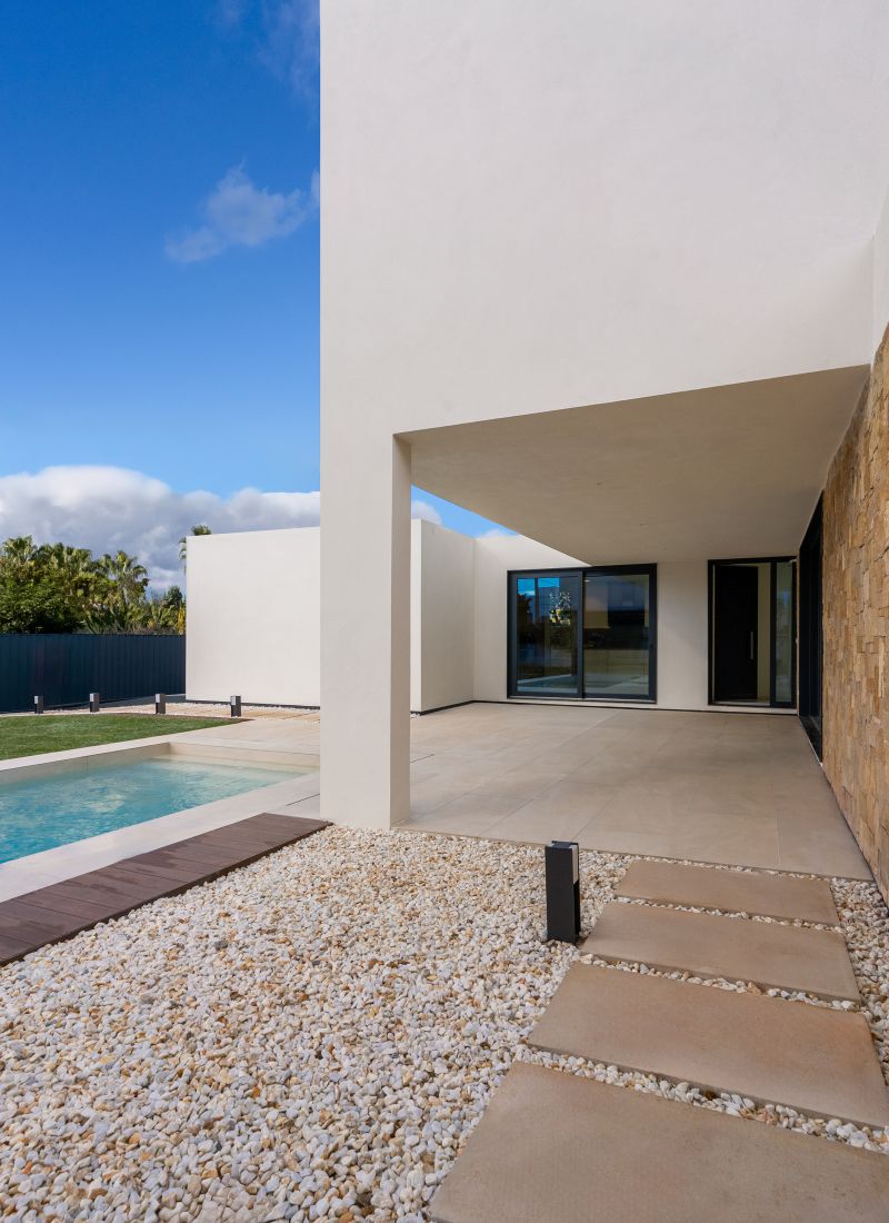 Porche maison préfabriquée à Ibiza