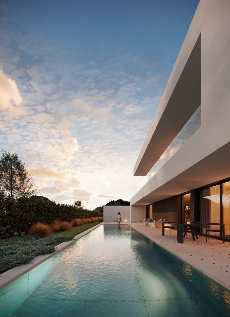 Piscine modulaire dans une maison préfabriquée Saint-Tropez
