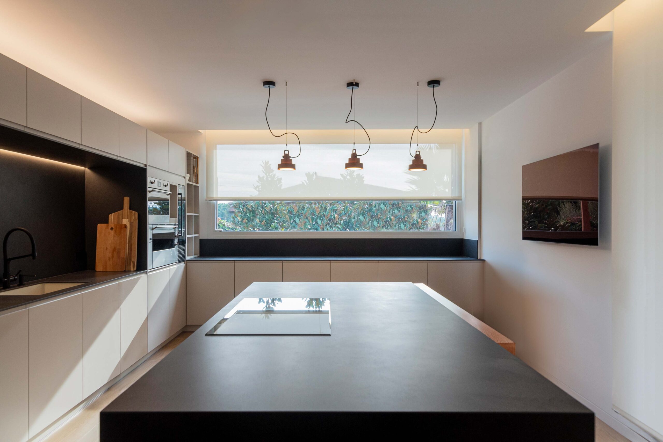 Maison préfabriquée de luxe avec cuisine avec îlot