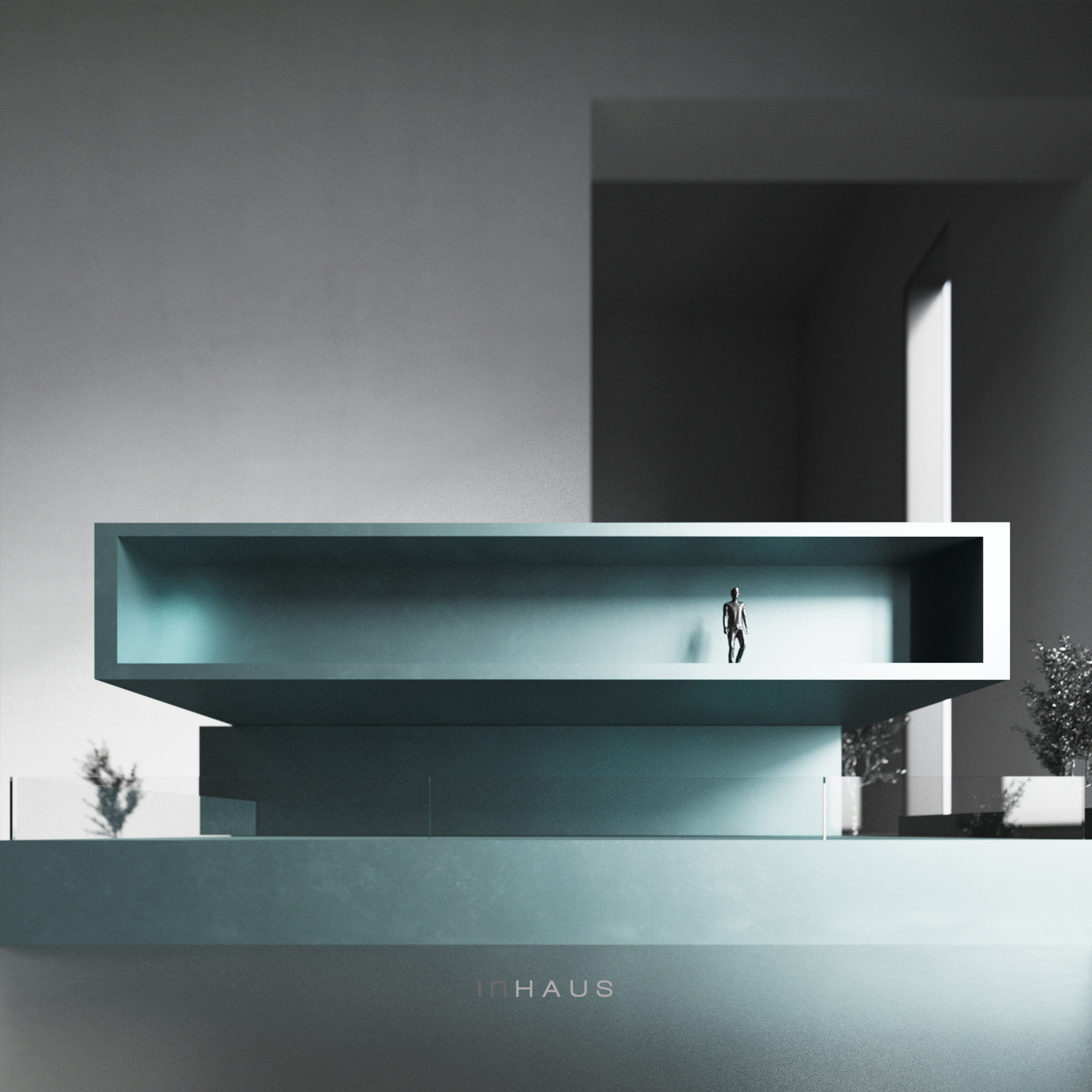 Maquette verte de la maison modulaire de luxe sur mesure