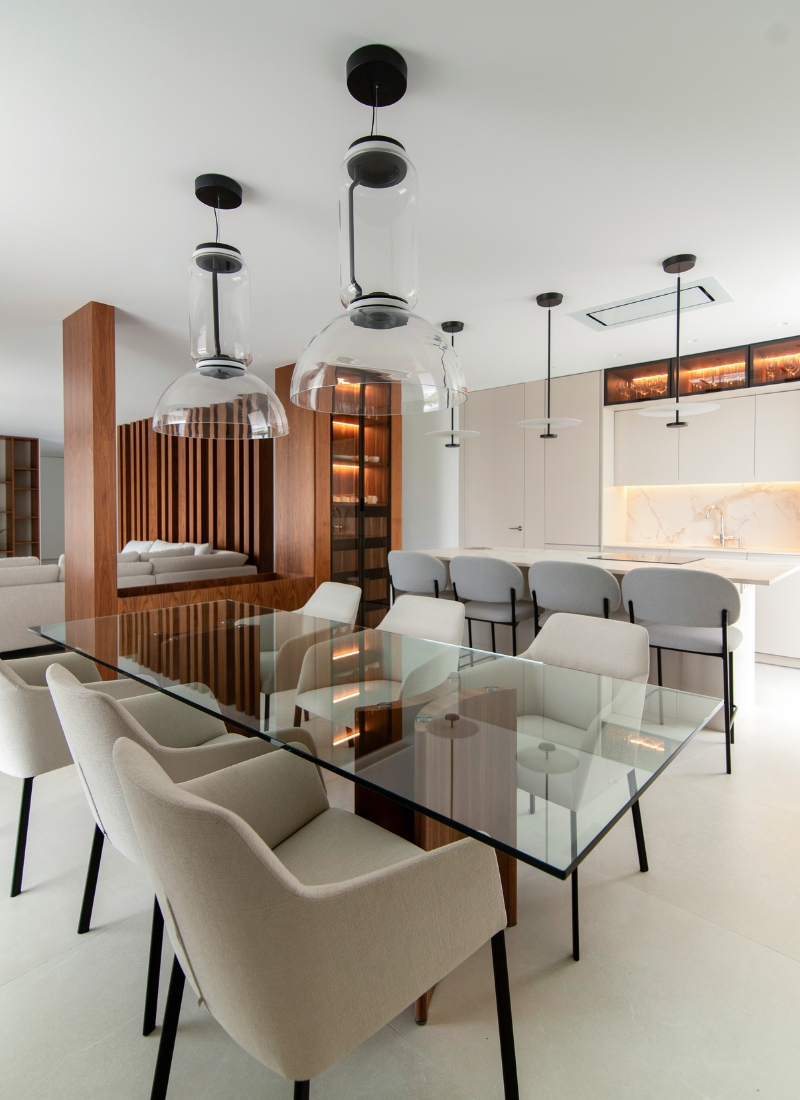 Design intérieur du salon de la villa modulaire de luxe