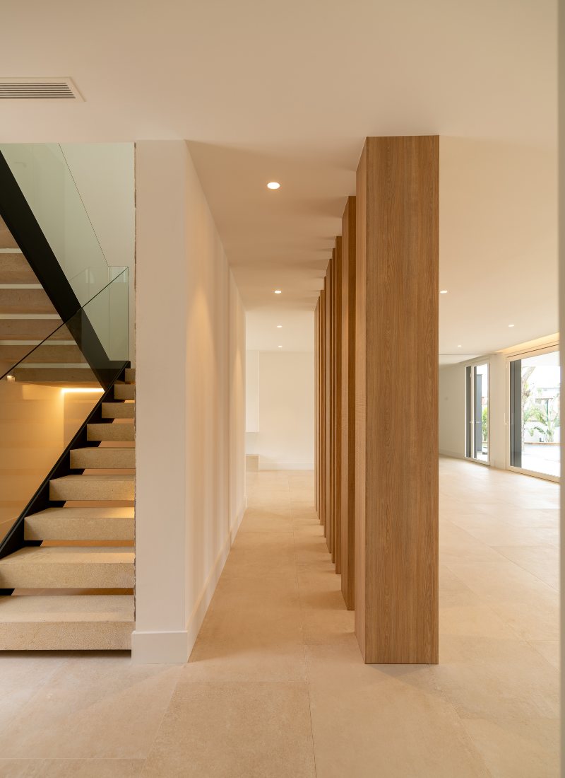 Escalier en bois cloisons structurelles en la maison modulaire