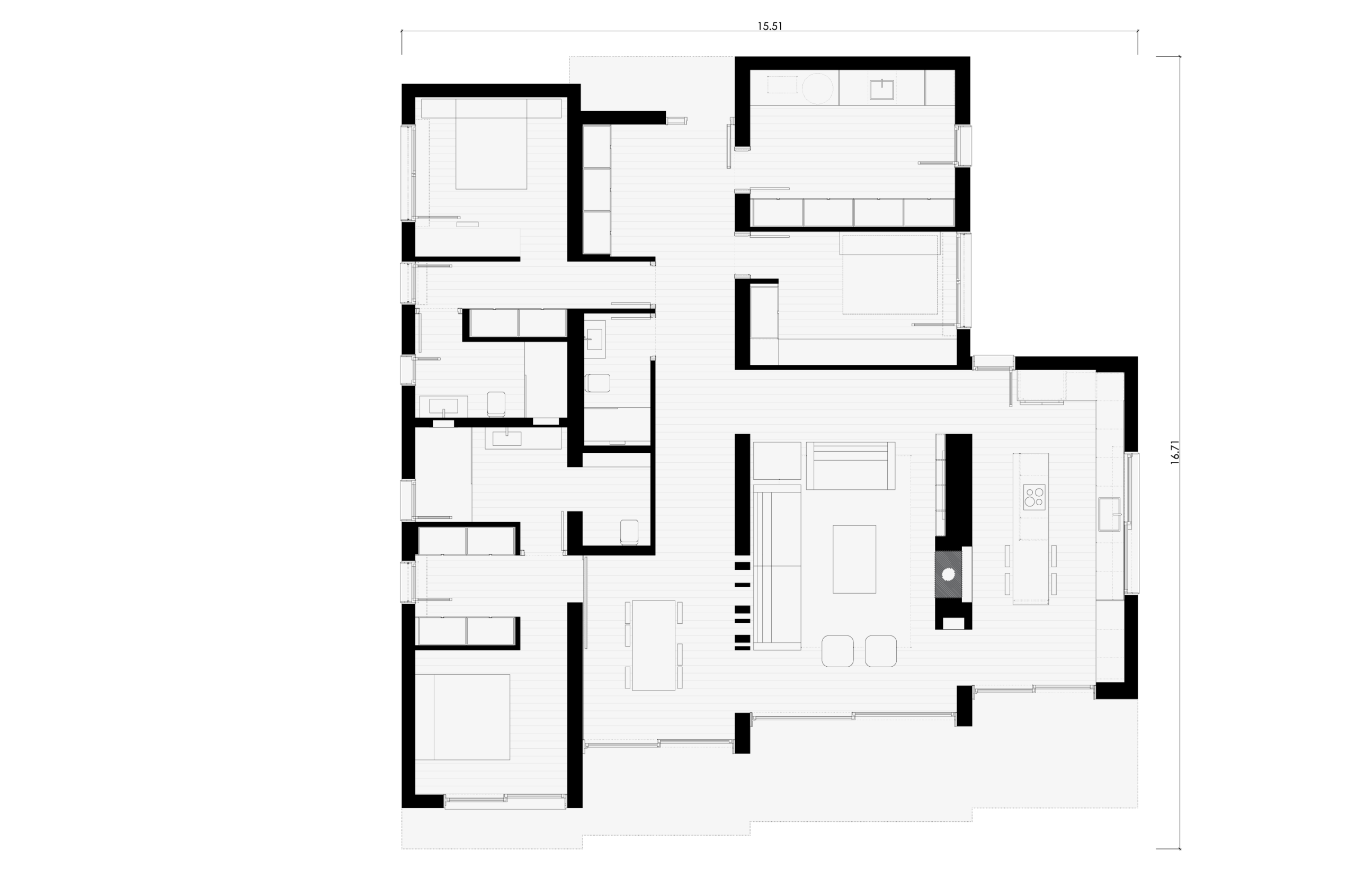 Plan du rez-de-chaussée de la maison