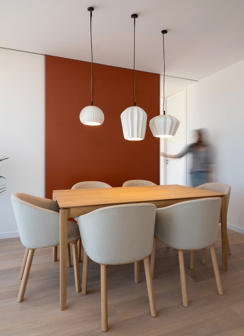 Salle à manger avec porte coulissante